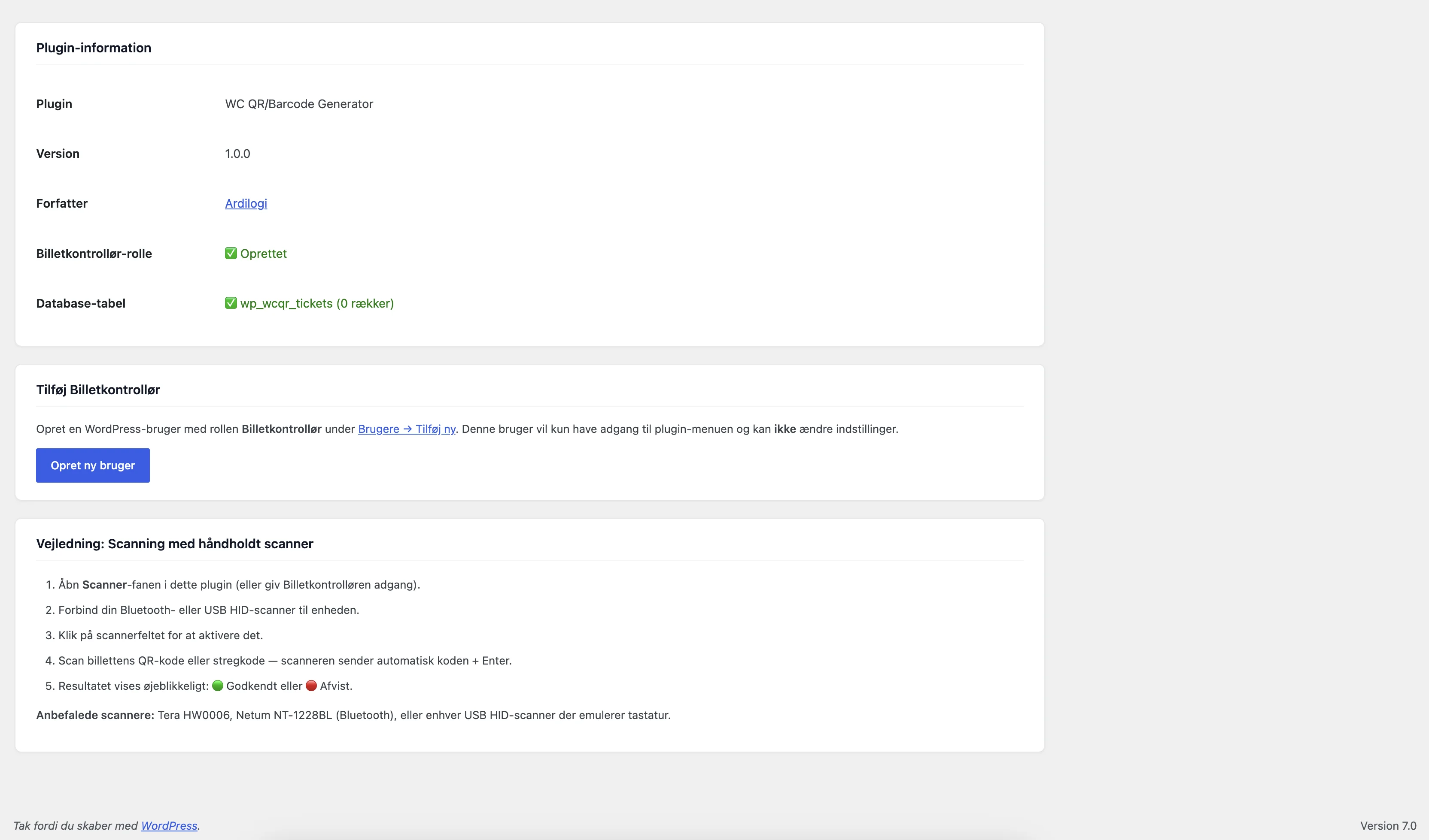 Create ticket inspector user in WooCommerce