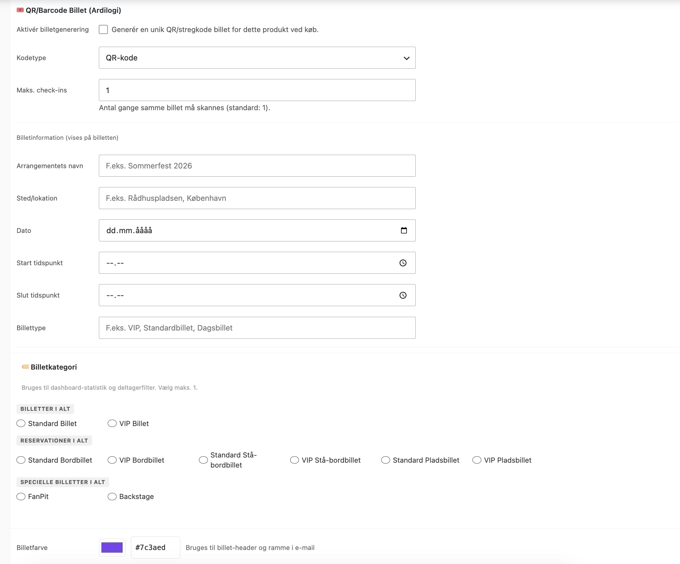Fill in ticket information for WooCommerce event ticket